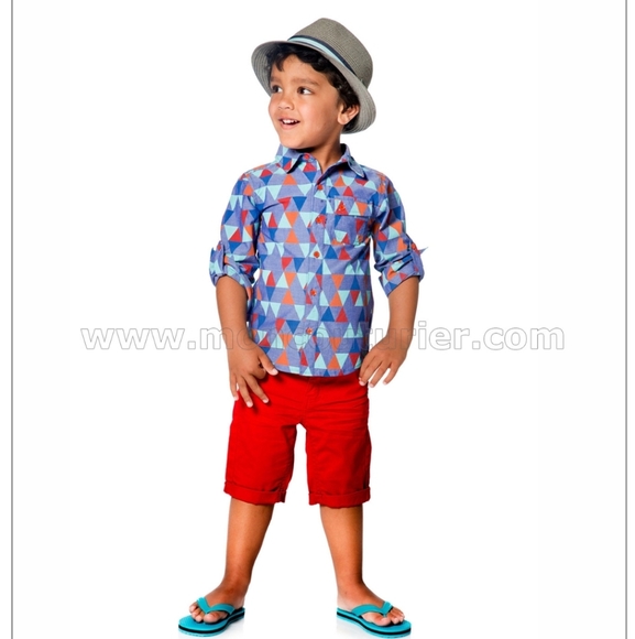 EUC Deux Par Deux Boys' Printed Shirt - Picture 2 of 3